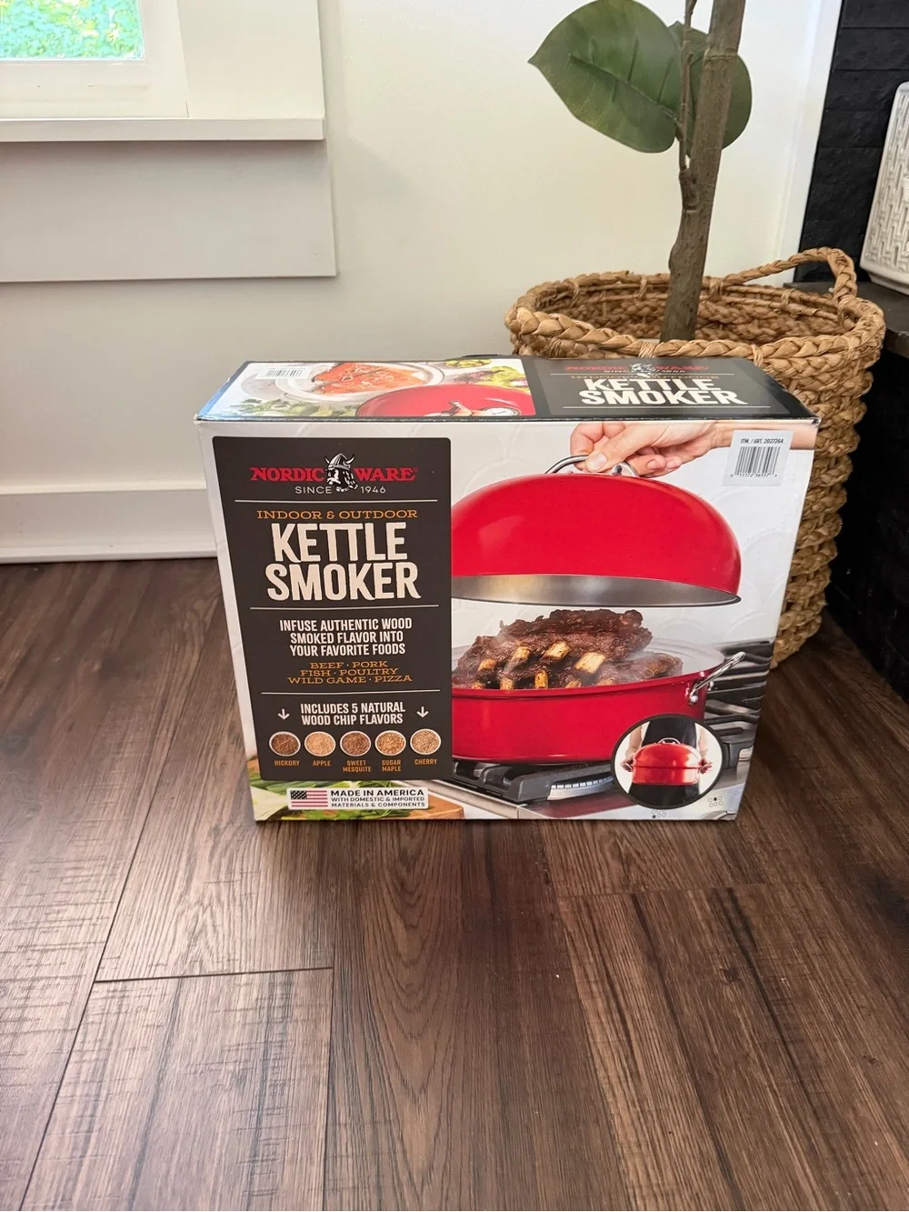 Nordic Ware Red Stovetop Roaster with Dome Lid